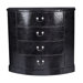 Chest in Black Faux Croc