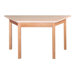 Trapezoid Oak Frame Table