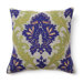 Full Bloom Amalfi Embroidered Pillow in Blue and Green