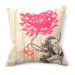 Provence Arcadia Flower Pillow in Pink and Orange