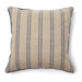Full Bloom Pillow in Rustic Natural / Navy Stripe