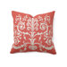 Illusion Tuscan Scroll Pillow in Red