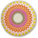 Carnaby Street Linen Fleur De Sun Round Accent Pillow