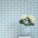 Alto Temporary Wallpaper in Caribbean Blue / Coral Red