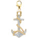 14K 1.27 Grams Yellow Gold Diamond Anchor Charm