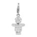 14K 0.8 Grams White Gold Diamond 0.08Ct Boy Hugs Charm