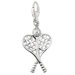 Sterling Silver Double Tennis Raquets (Rackets) Charm