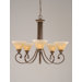 Curl 5 Light Up Chandelier with Crystal Glass Shade