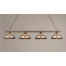 4 Light Square Kitchen Island Pendant
