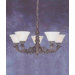 Olde Manor 5 Light  Chandelier with Marble Glass