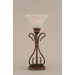 Swan Table Lamp with 7" Italian Bubble Glass Shade