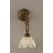 Swan Wall Sconce with Italian Ice Glass Shade