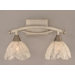 Bow 2 Light Bathroom Bar with Italian Ice Glass Shade