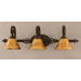 Elegant&eacute; 3 Light Bath Bar with 7" Firr&eacute; Saturn Glass
