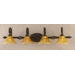 Elegant&eacute; 4 Light Bath Bar with 7" Gold Champagne Crystal Glass