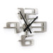 Big Time 18" Geometric Molded Clock in Nickel