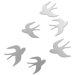 Tweet Wall Art in Chrome (Set of 6)