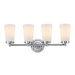 Madison Four Light Bath Vanity in Chrome