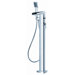 Kascade Floor Mounted Bathtub Filler with Hand Shower