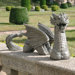 Falkenberg Dragon Castle Moat Lawn Statue