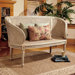 Double Griffin Colonnade Wooden Entryway Bench