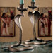 Uraeus Royal Egyptian Cobra Foundry Candlestick