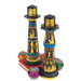 Temple of Luxor Sculptural Egyptian Candleholder Set