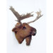 Mounted Moose Head with Antlers Trophy Wall Sculpture