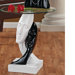 Lovers in Black and White Sculptural End Table