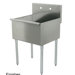 Noah 27" x 24" Single Bowl Free Standing Laundry Sink