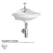 China 17.25" &times; 15.5" Corner Wall-Mount Bathroom Sink