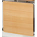 Aeri Wood Square Sliding Door for Aluminum Structures Dual Shelf