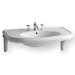 China Wall Mount U-Shaped Bath Basin with Ceramic Shelf Supports