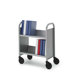 Contemporary Single-Sided Booktruck with Two Slanted Shelves