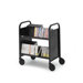Contemporary Double-Sided Booktruck with Four Slanted Shelves