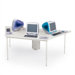80" Trapezoid Quattro Computer Table