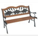If Pigs Could Fly Wood and Cast Iron Park Bench