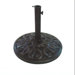 16" Free Standing Round Cast Stone Umbrella Base