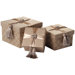 Legacy Largest Storage Gift Boxes with Self Button, Ribbon and Tassel (Set of 3)