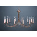 Chandelier 12 Light Candelabra Sockets J-Arms Hanging Chandelier