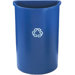 Rubbermaid Commercial - Untouchable Recycling Containers Halfround Recycling Container 21Gal.: 640-3520-73-Blue - halfround recycling container 21gal.