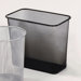 Garbage Receptacle - Rectangular Black Mesh Wastebasket
