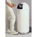 StepMaster White Round Top Receptacle