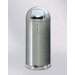 StepMaster Silver Metallic Round Top Receptacle