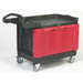 Trade Master Cart with 2-Door Cabinet in Black