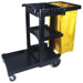 Multi-Shelf Cleaning Cart in Black