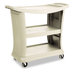 Executive Service Cart with 3-Shelf in Platinum