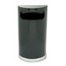 European and Metallic Series Half-Round Receptacle in Black / Chrome