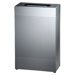 Designer Line Silhouettes Rectangular Steel Receptacle in Silver