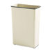 Fire-Safe Rectangular Steel Wastebasket in Almond